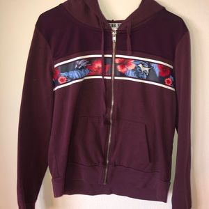 Victoria Secret Pink maroon zip up sweater
